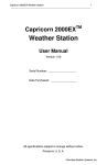 Columbia Weather Systems CAPRICORN II PLUS User manual