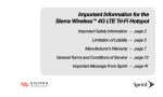 Sierra Wireless 4G LTE Tri-Fi Hotspot Specifications