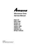 Amana P1330230MURCS511A Service manual