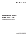 Bogen PI35A Specifications