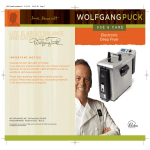 Wolfgang Puck BDFR0060 Operating instructions