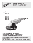 Milwaukee 6080-20 Operator`s manual