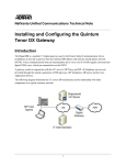 Quintum Tenor DX Installation and Configuration