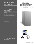 Unitary products group WHOLE HOUSE DEHUMIDIFIER Specifications