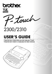 Brother P-Touch 2300 User`s guide