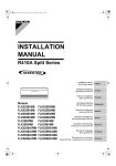 Daikin FLK25BVMB Installation manual
