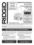 RIDGID RD903600 Operator`s manual