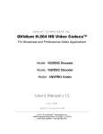 Qvidium QVENC HD User`s manual