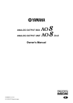 Yamaha AO8-DA8 Owner`s manual