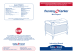 Baby Trend Nursery Center Instruction manual