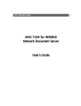 Axis 7100 User`s guide