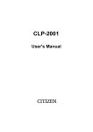 Citizen CLP-2001 User`s manual