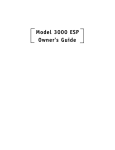 Model 3000 ESP Owner`s Guide