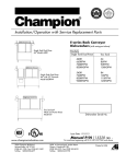 Champion Model 44 DR Specifications