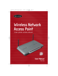 Belkin F5D7130 - Wireless G Access Point User manual