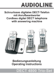 AUDIOLINE DECT 4800 Trio-Set Operating instructions