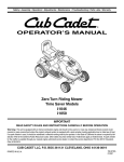 Cub Cadet i1046 Operator`s manual