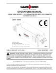 CLEAN BURN CB-2800 Operator`s manual