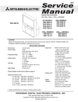 Mitsubishi WS-48513, WS-55513, WS-65513, WS-73513, WS-48613, WS-55613, WS-65613, WS-65713, WS-73713, WS-55813, WS-65813 Service manual