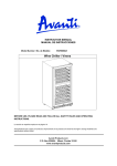 Avanti WCR686DZ Instruction manual