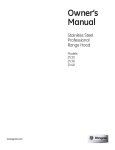 Monogram ZV48 Owner`s manual