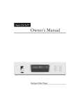 Ayre CX-7 Owner`s manual