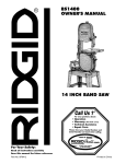 RIDGID BS1400 Owner`s manual