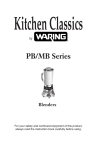 Waring MB Series Operating instructions