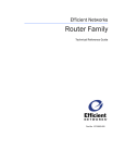 Efficient Networks  Router family Command line interface Product specifications