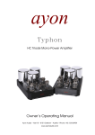 Ayon Typhon Owner`s manual