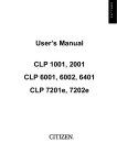 Citizen CLP 6002 User`s manual