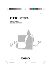 Casio CTK720AD - 12-NOTE Polyphonic Electronic Keyboard User`s guide