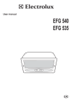 Electrolux EFG 540 User manual