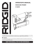 RIDGID R138HPA Operator`s manual