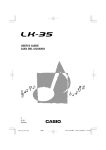 Casio LK-35 User`s guide