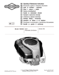 Briggs & Stratton 700 DOV Series Operator`s manual