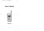 Verizon CDM-180 - Cell Phone - CDMA2000 1X User`s guide