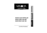 Minolta MACRO TWIN FLASH 2400 Instruction manual