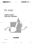 Casio PS-3000 User`s guide