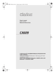 Clarion CX609 Owner`s manual