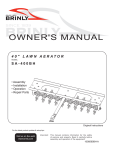 Brinly SAT-40 BH Owner`s manual