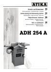 ATIKA ADH 254 A - Operating instructions