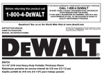 DeWalt DW734 Instruction manual