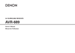 Denon AVR 689 - AV Receiver Owner`s manual