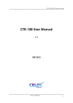 CELOT CTR-180 User manual
