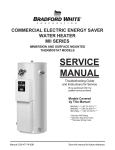 Bradford White MII120A-SCF Service manual