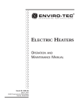 Environmental Technologies ELECTRIC HEATERS Troubleshooting guide