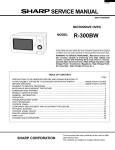 Sharp R-203CW Service manual