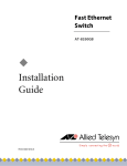 Allied Telesyn International Corp AT-8350GB Installation guide