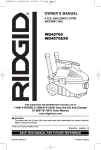 RIDGID WD40700 Owner`s manual